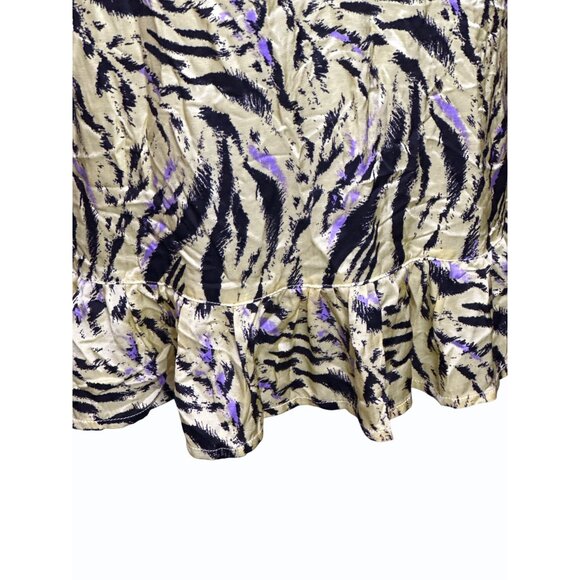 NWT‎ ESQUALO Wrap Dress Zebra Print Yellow Black  Size 8, Ruffle Feminine - Picture 11 of 16